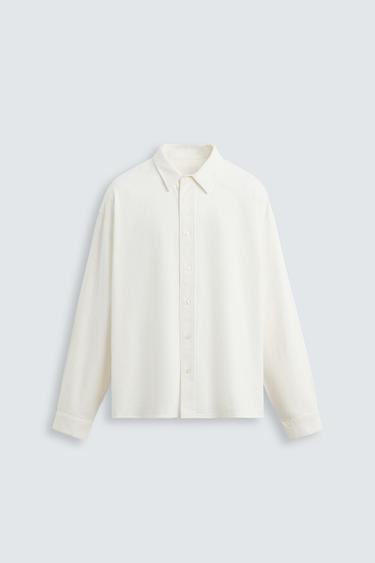 Zara RELAXED FIT SHIRT - White