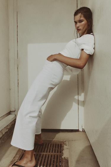 Z1975 HIGH-WAIST COMFORT CULOTTES - White by Zara