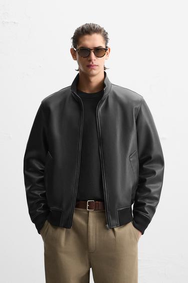 ZARA MAISONSPECIAL Leather Bomber レザー えよ M