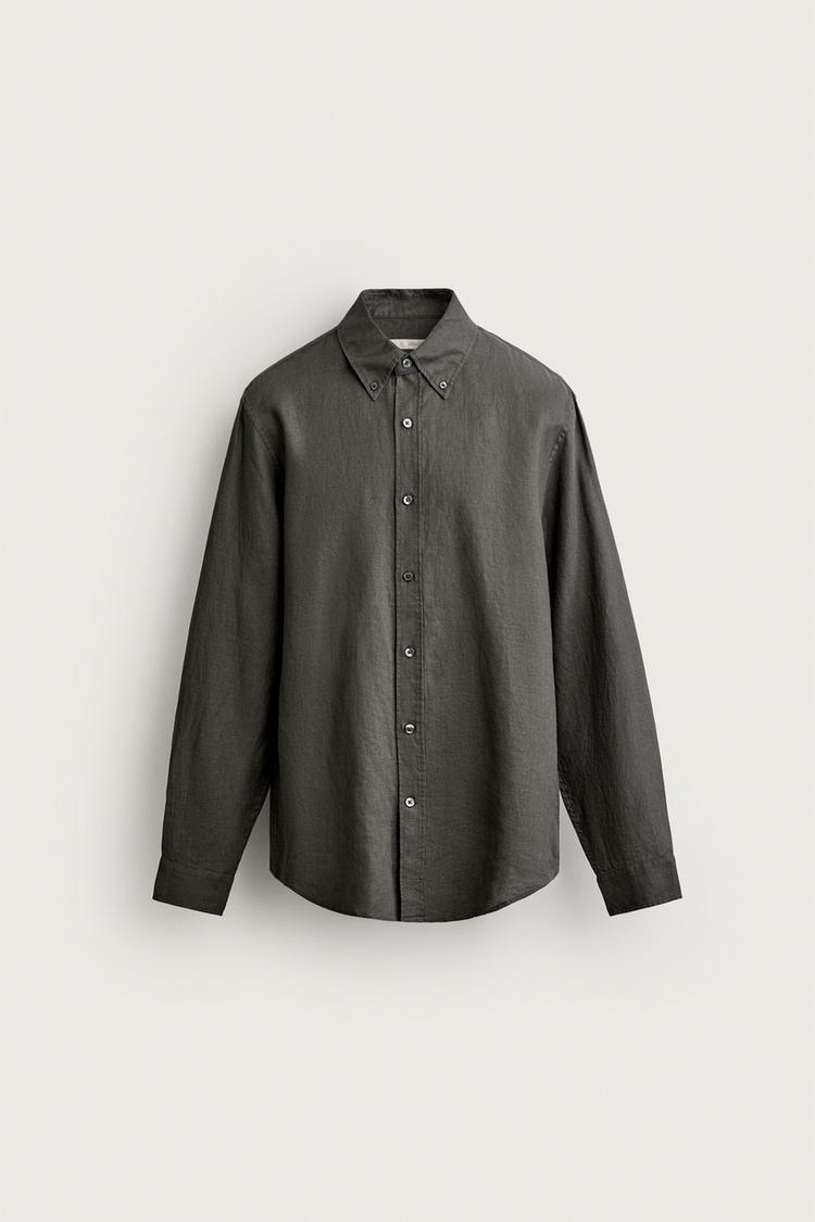 100% LINEN REGULAR FIT SHIRT