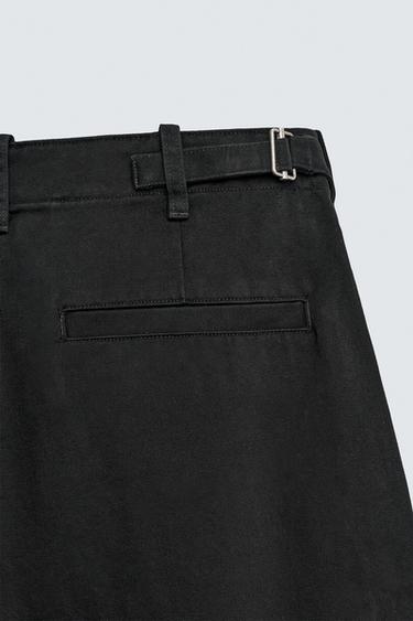 RELAXED BALLOON FIT PLEATED TROUSERS - Black by Zara - Image 9