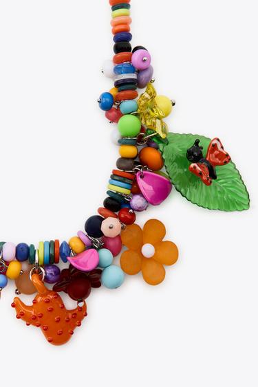 MULTICOLOURED BEAD NECKLACE - Multicoloured by Zara - Image 3