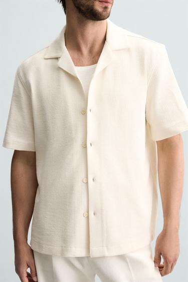 CHEMISE STRUCTURÉE - Écru de Zara - Image 4