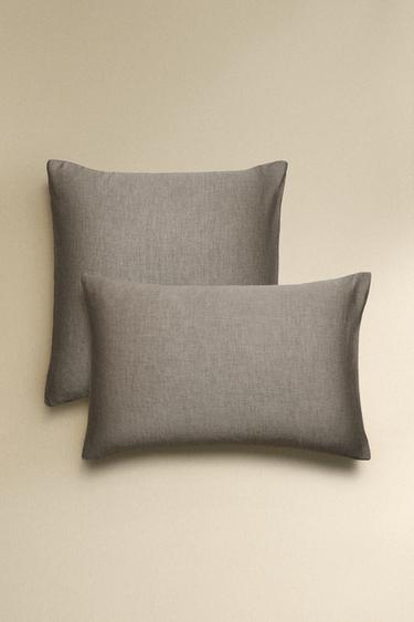 CHAMBRAY PILLOWCASE - Grey by Zara