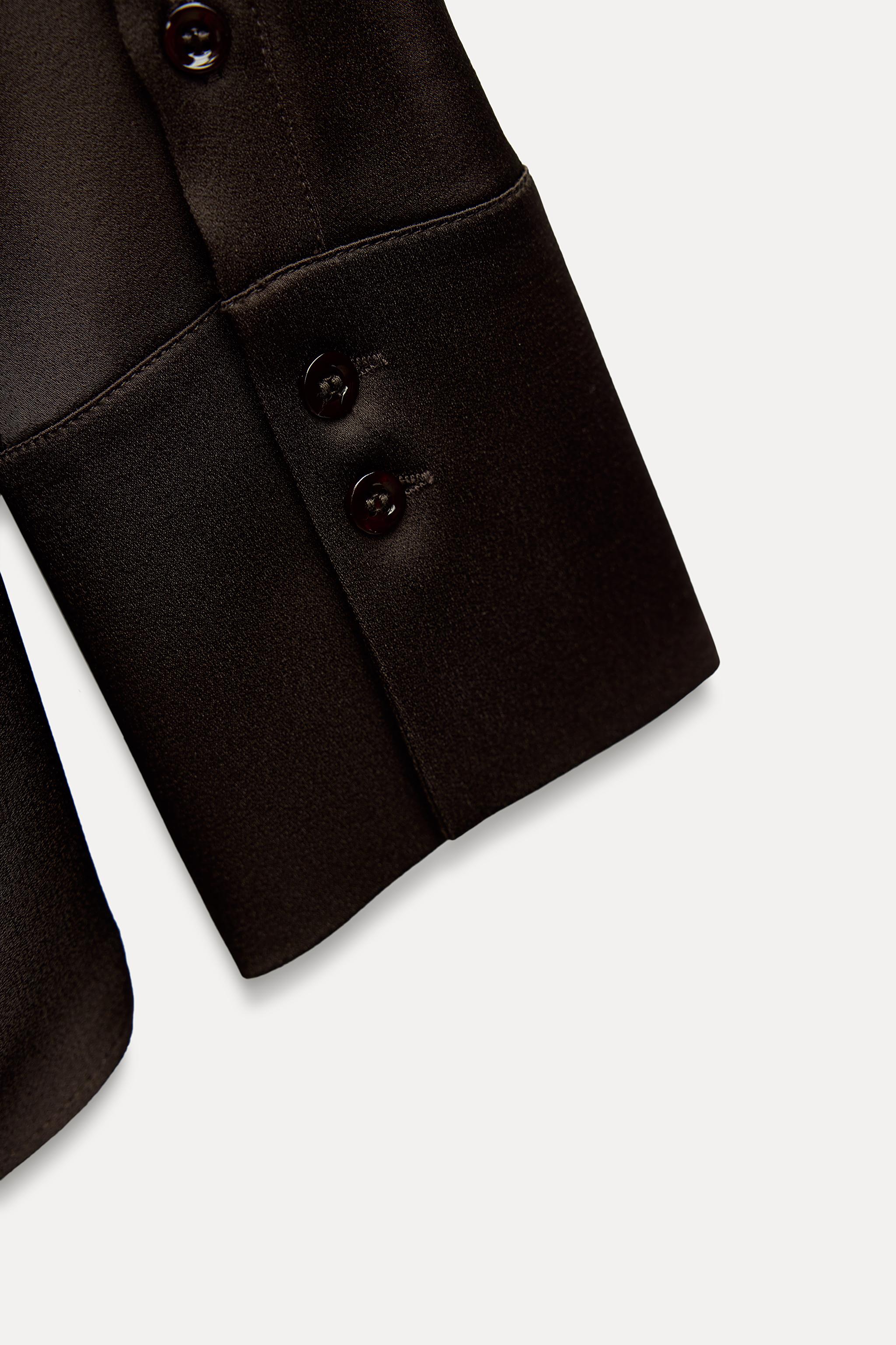 ТОП АСИММЕТРИЧНОГО КРОЯ — ZW COLLECTION - КОРИЧНЕВЫЙ | ZARA