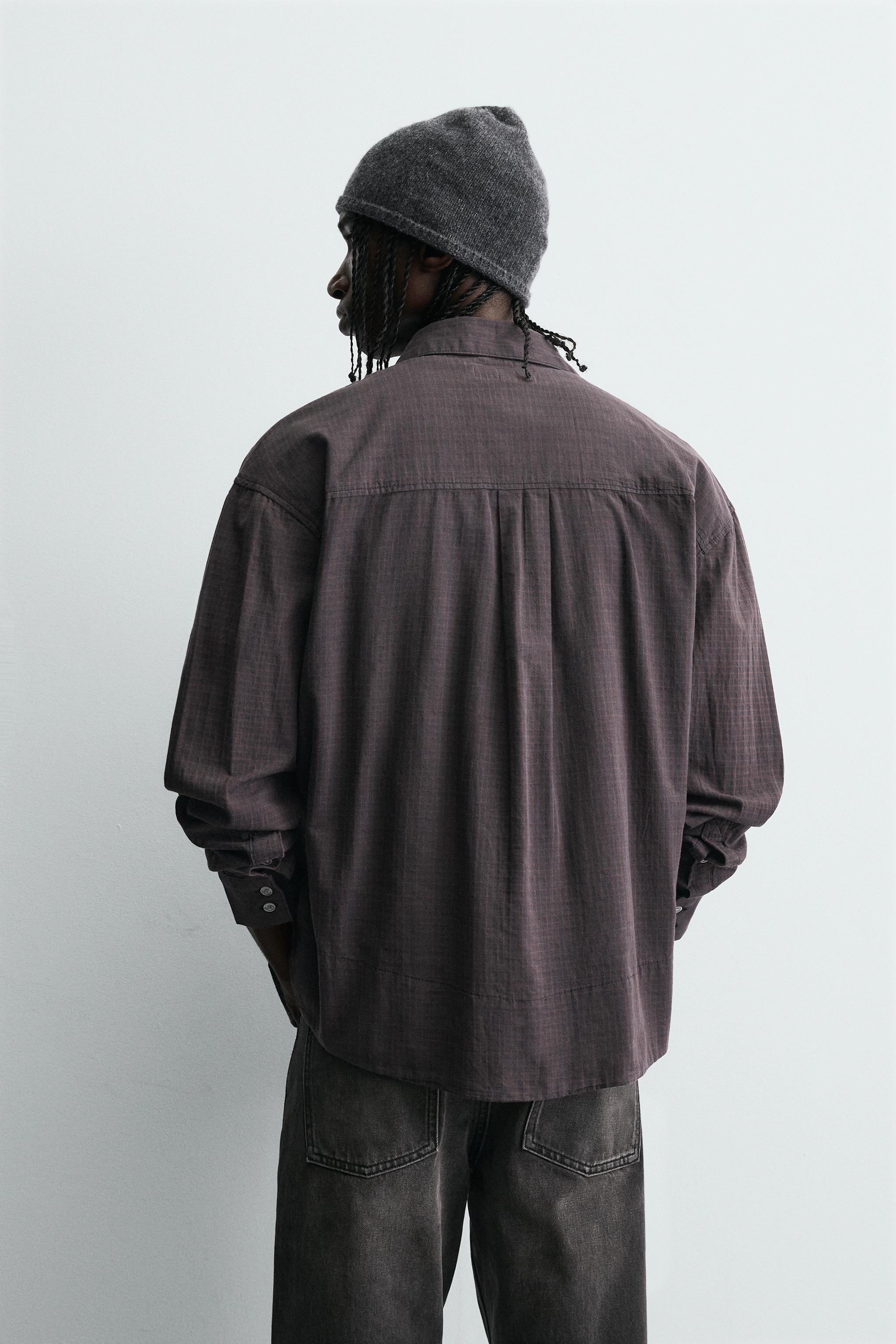 RELAXED FIT PLAID SHIRT