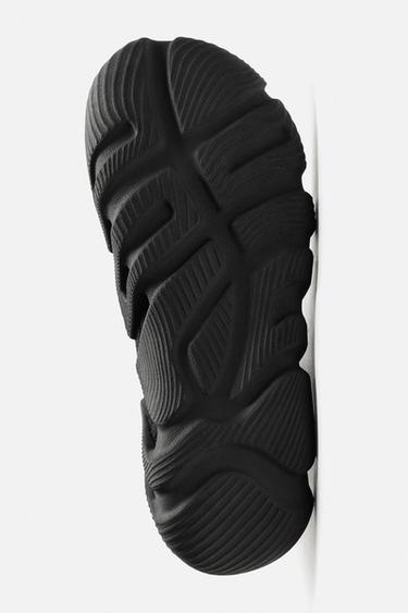FABRIC HIGH-TOP TRAINERS - Black by Zara - Image 3