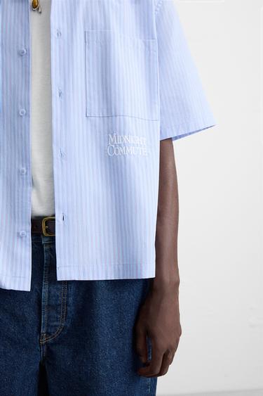 TEXT STRIPE SHIRT - Stripes by Zara - Image 4