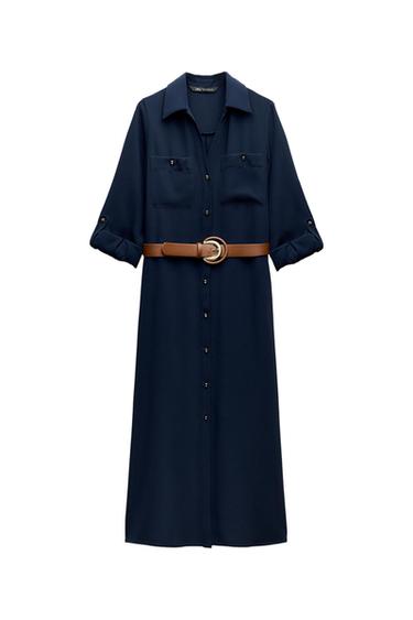 SHIRT DRESS WITH BELT