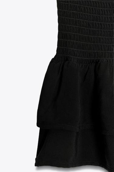 WIDE-WAIST BERMUDA SHORTS WITH RUFFLES - Black by Zara - Image 8
