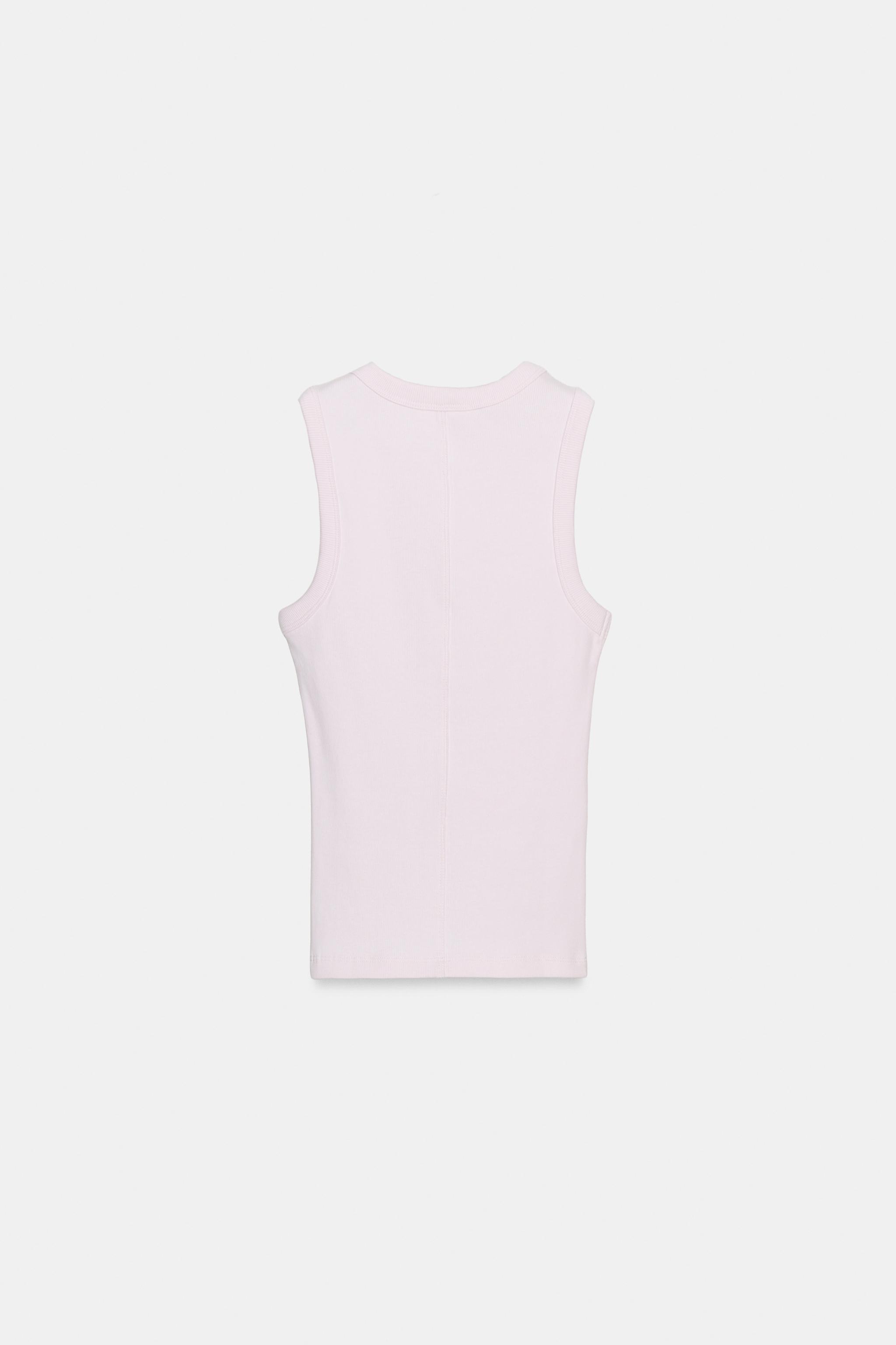 RIB TANK TOP - Pastel pink | ZARA United States