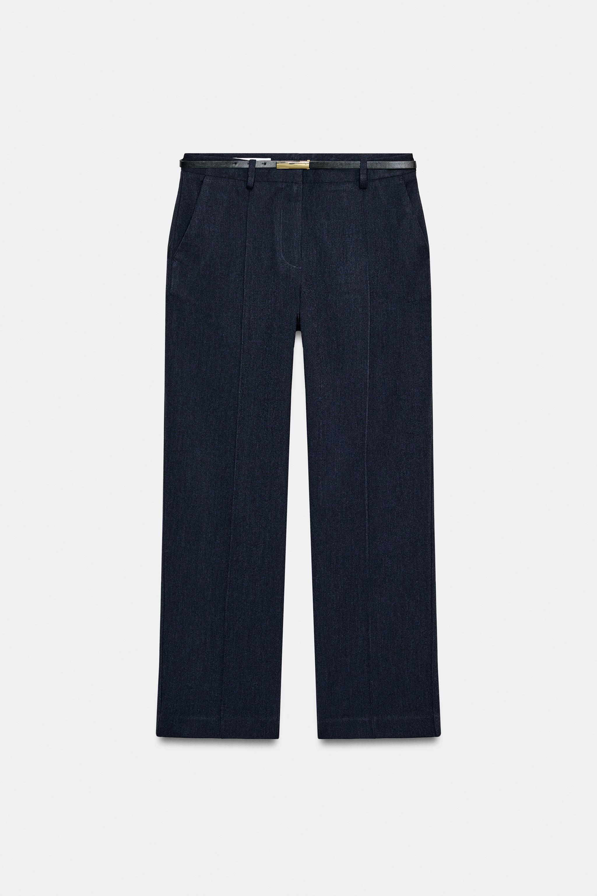 STRAIGHT TROUSERS WITH BELT