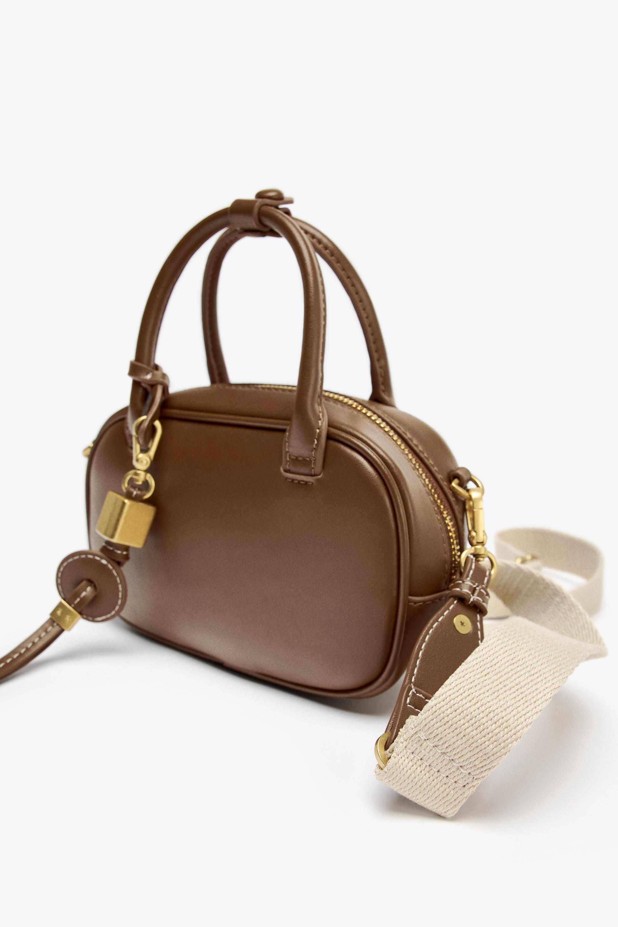 ZARA ミニステッチバッグ 6529/510 MINI TOPSTITCHED BAG - Dark tan | ZARA United States