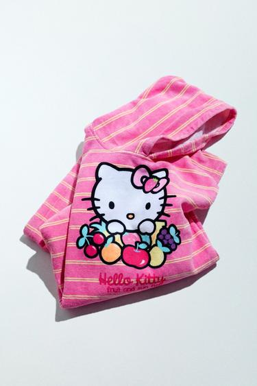 Zara HELLO KITTY © SANRIO TERRYCLOTH PONCHO - Fuchsia