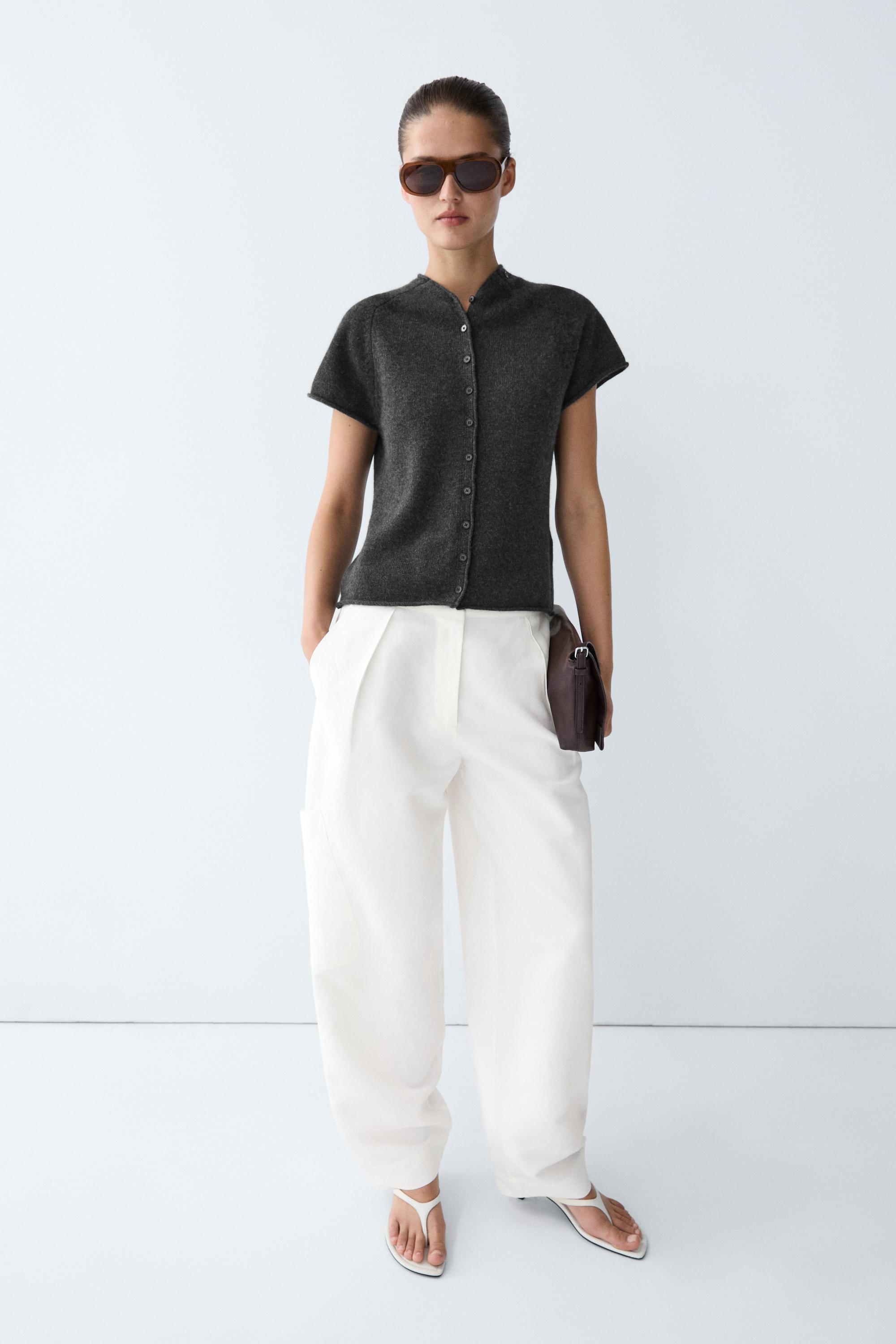 Gilet en maille boutonnée 100 % cachemire
