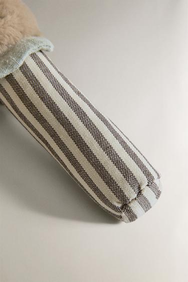 KIDS' BUNNY SOFT TOY RATTLE - Dark beige by Zara - Image 3