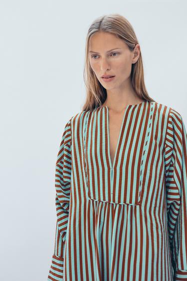 ROBE CAFTAN À RAYURES ÉDITION LIMITÉE - rayures de Zara - Image 3