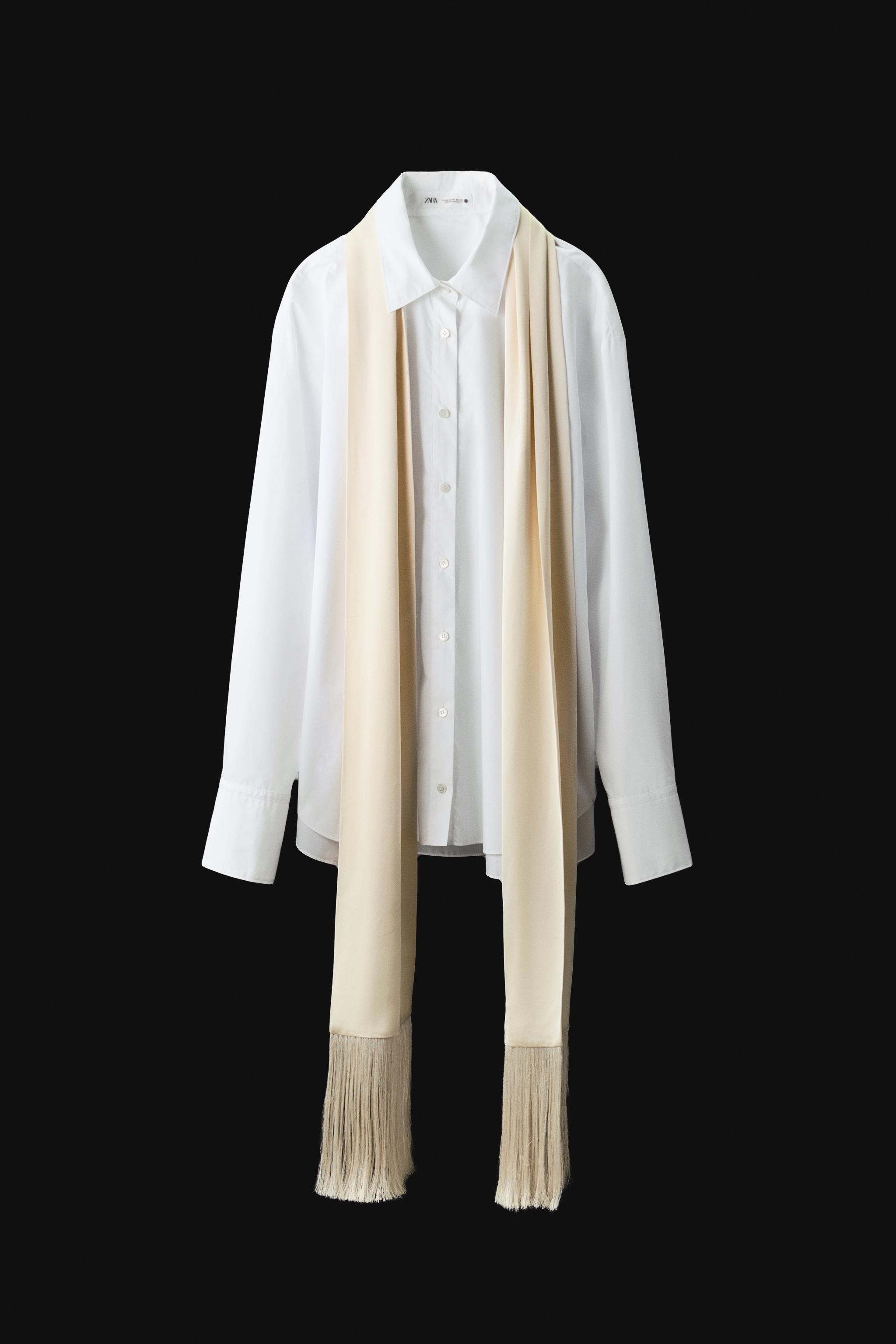 CHEMISE FOULARD À FRANGES ZW COLLECTION