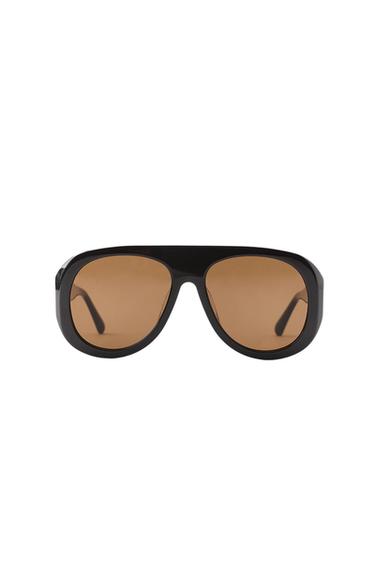 Zara SHIELD SUNGLASSES - Brown - Image 0