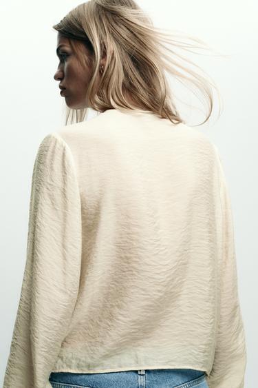ROMANTIC RUFFLED BLOUSE - Butter by Zara - Image 4