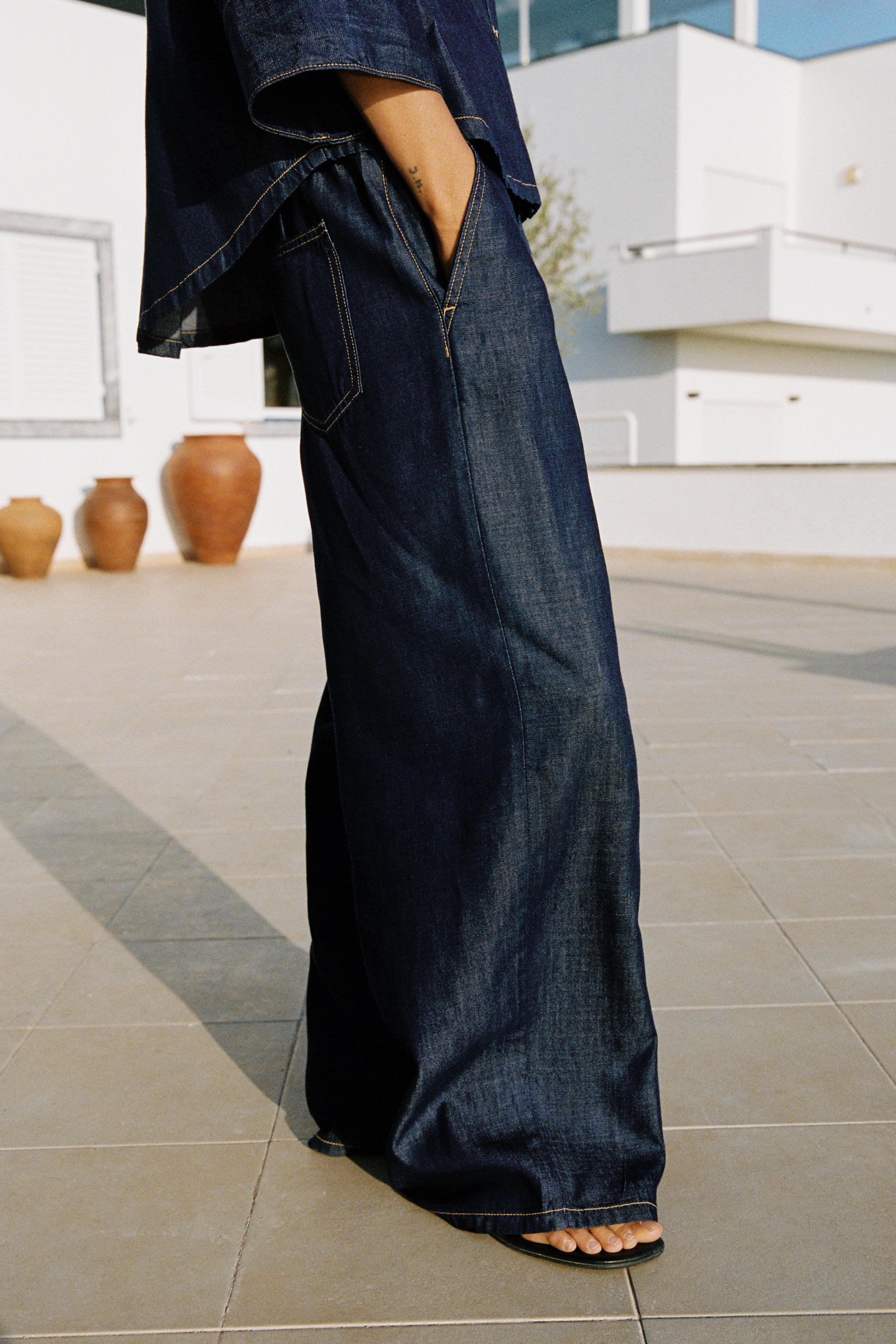 Z1975 HIGH-RISE WIDE-LEG JOGGER JEANS — Blue