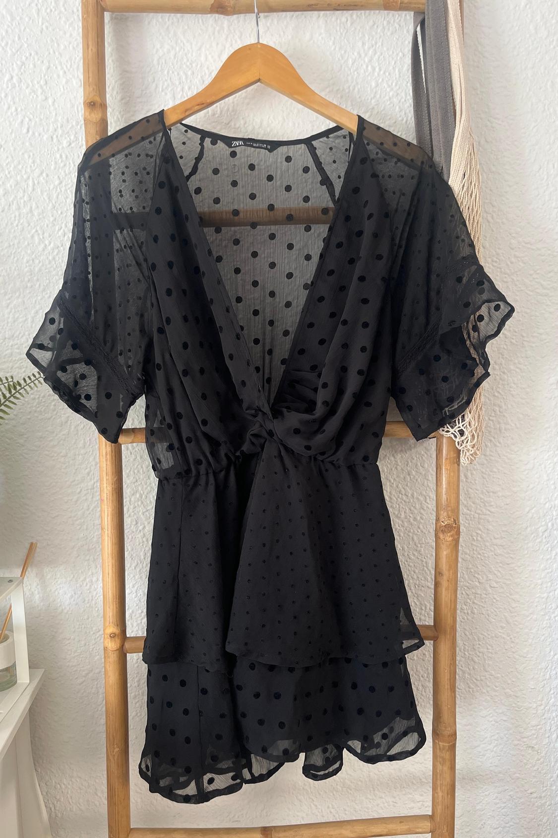 DOTTED MESH MINI DRESS