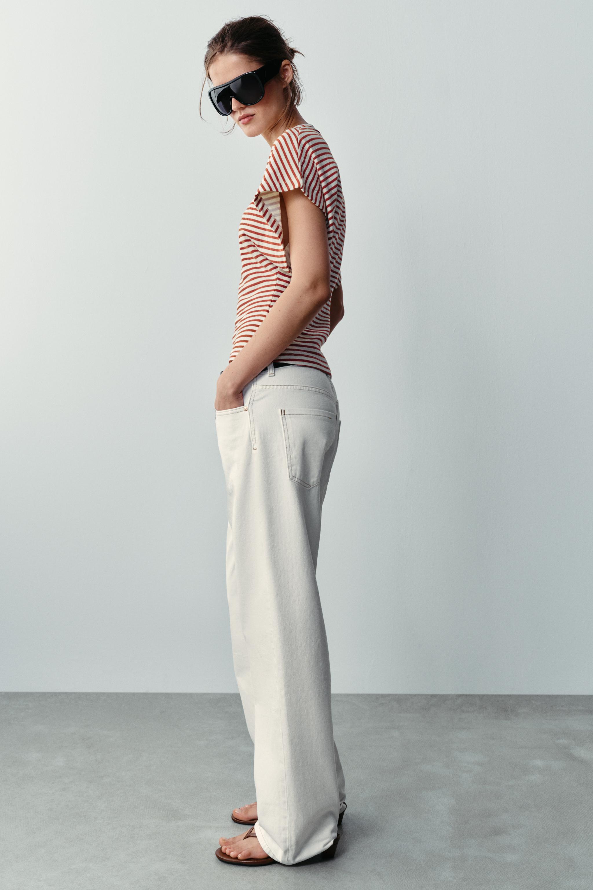 WIDE SLEEVE STRIPED T-SHIRT