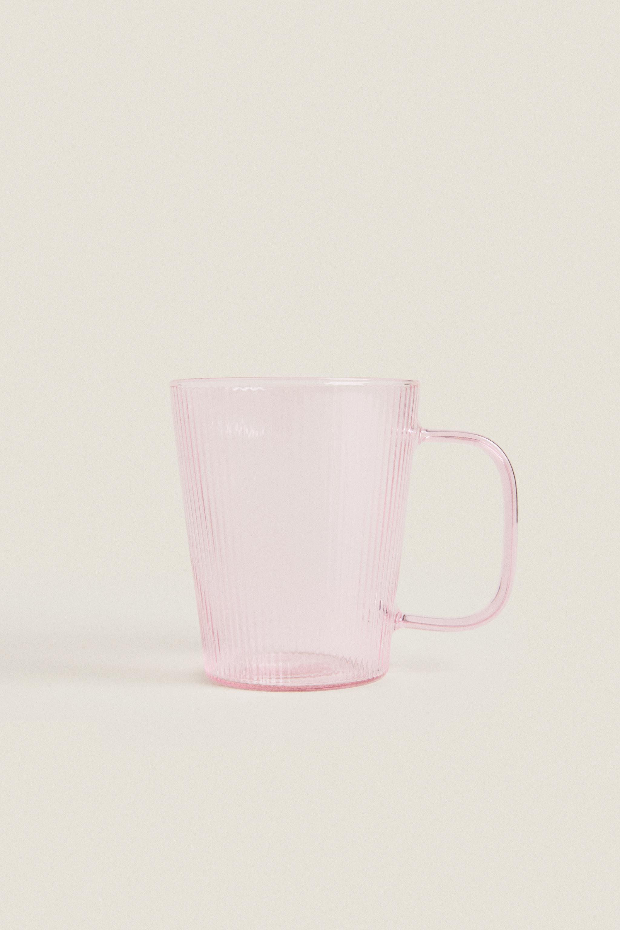 Pink sale glass mug