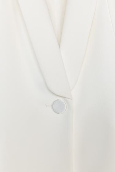BLAZER AJUSTÉ AVEC ÉPAULETTES - Écru de Zara - Image 6