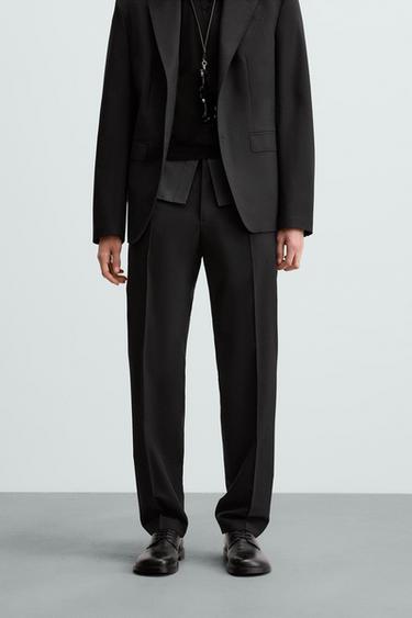 PANTALÓN TRAJE 100% LANA - Negro de Zara