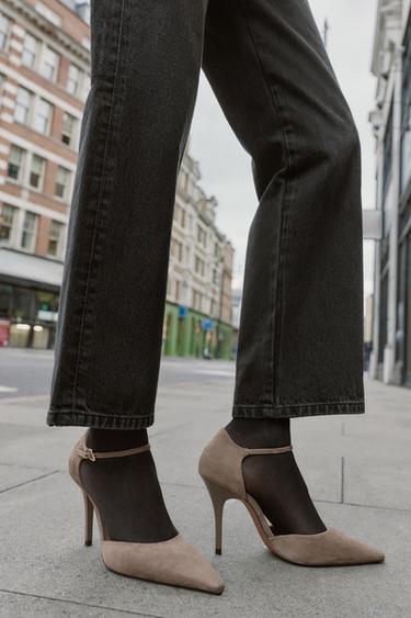CHAUSSURES À TALONS BRACELET - Gris taupe de Zara - Image 0