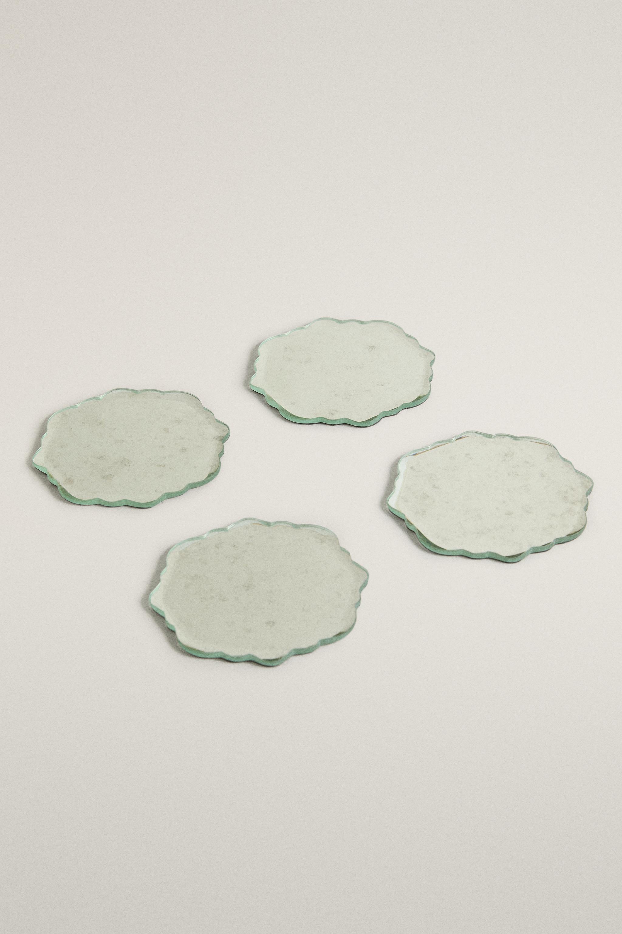 DESSOUS DE VERRE MIROIR (LOT DE 4)