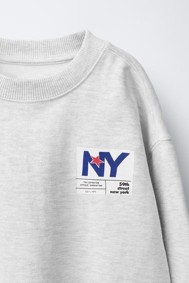 PRINTED SWEATSHIRT - Ecru / Marl by Zara - Image 2