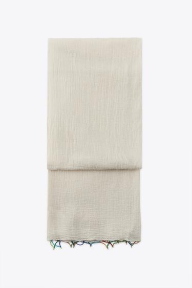 FOULARD UNI FANTAISIE - Écru de Zara - Image 2