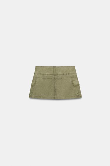 JUPE-PANTALON À POCHES - Kaki foncé de Zara - Image 7