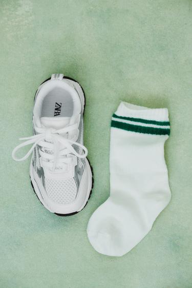 BASKET DE SPORT EN RÉSILLE - Blanc de Zara - Image 1