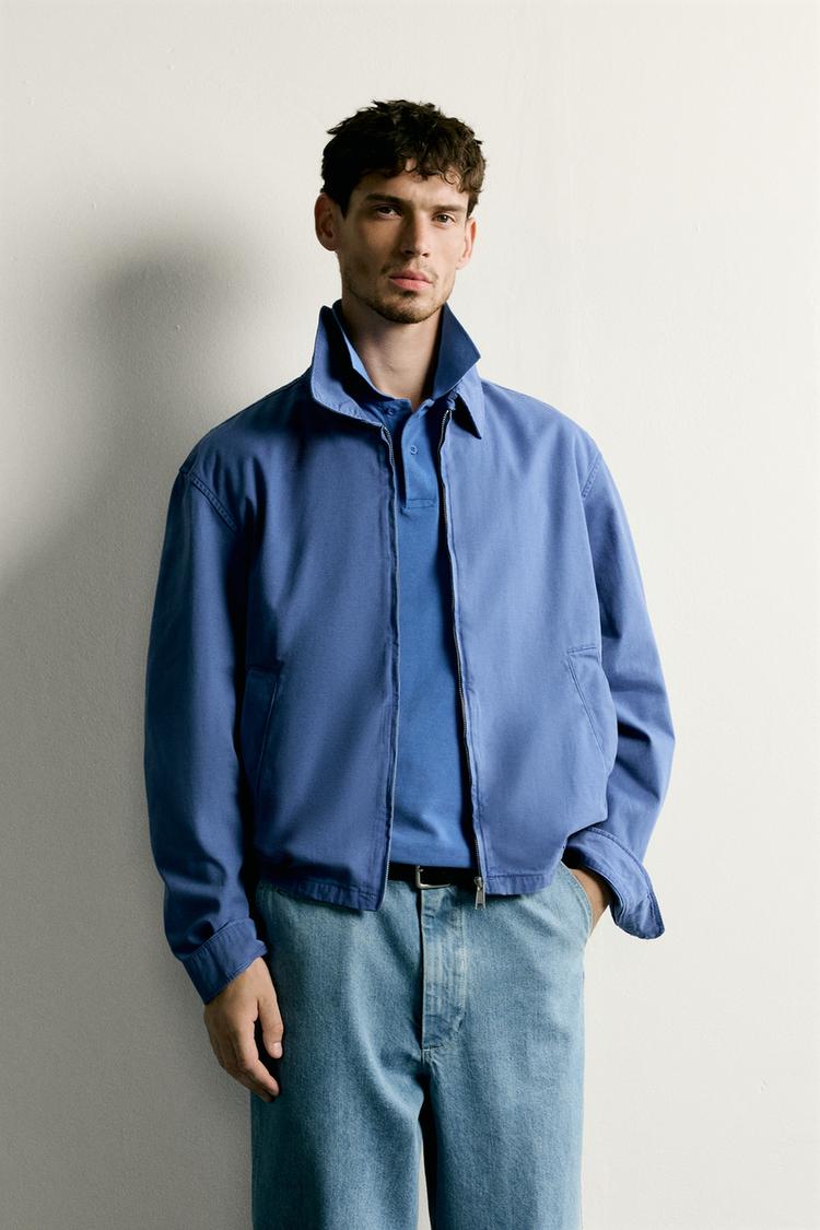 Chaqueta de algodón lavado de corte regular 2