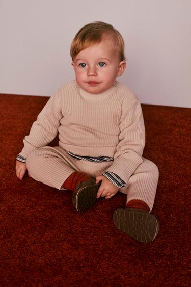 100% Wool Ribbed Leggings Created by Caramel London x Zara - Mid-ecru by Zara