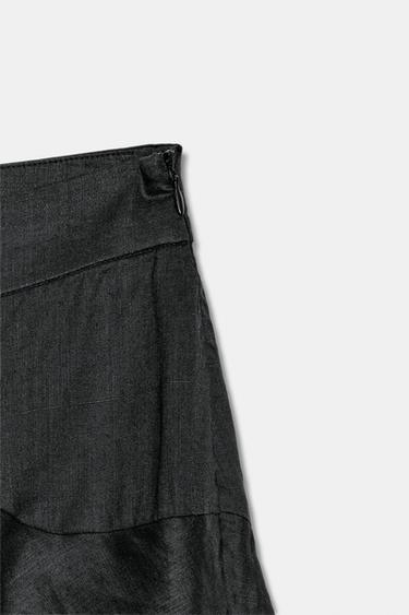 PANTALON À VOLANTS AVEC RAMIE ZW COLLECTION - Noir de Zara - Image 8