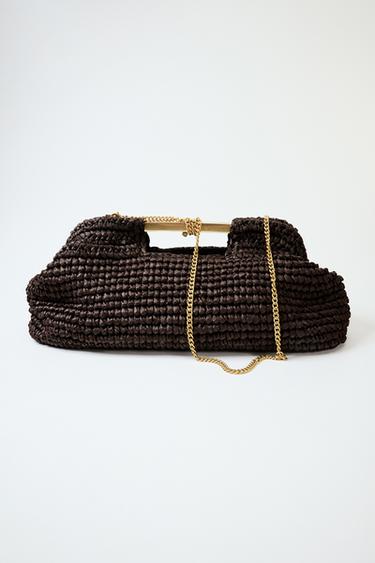Zara WOVEN CLUTCH - Brown