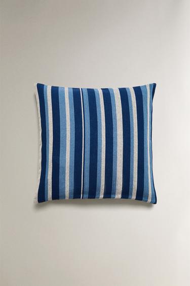 MULTI-STRIPE CUSHION COVER - Blue by Zara - Image 3