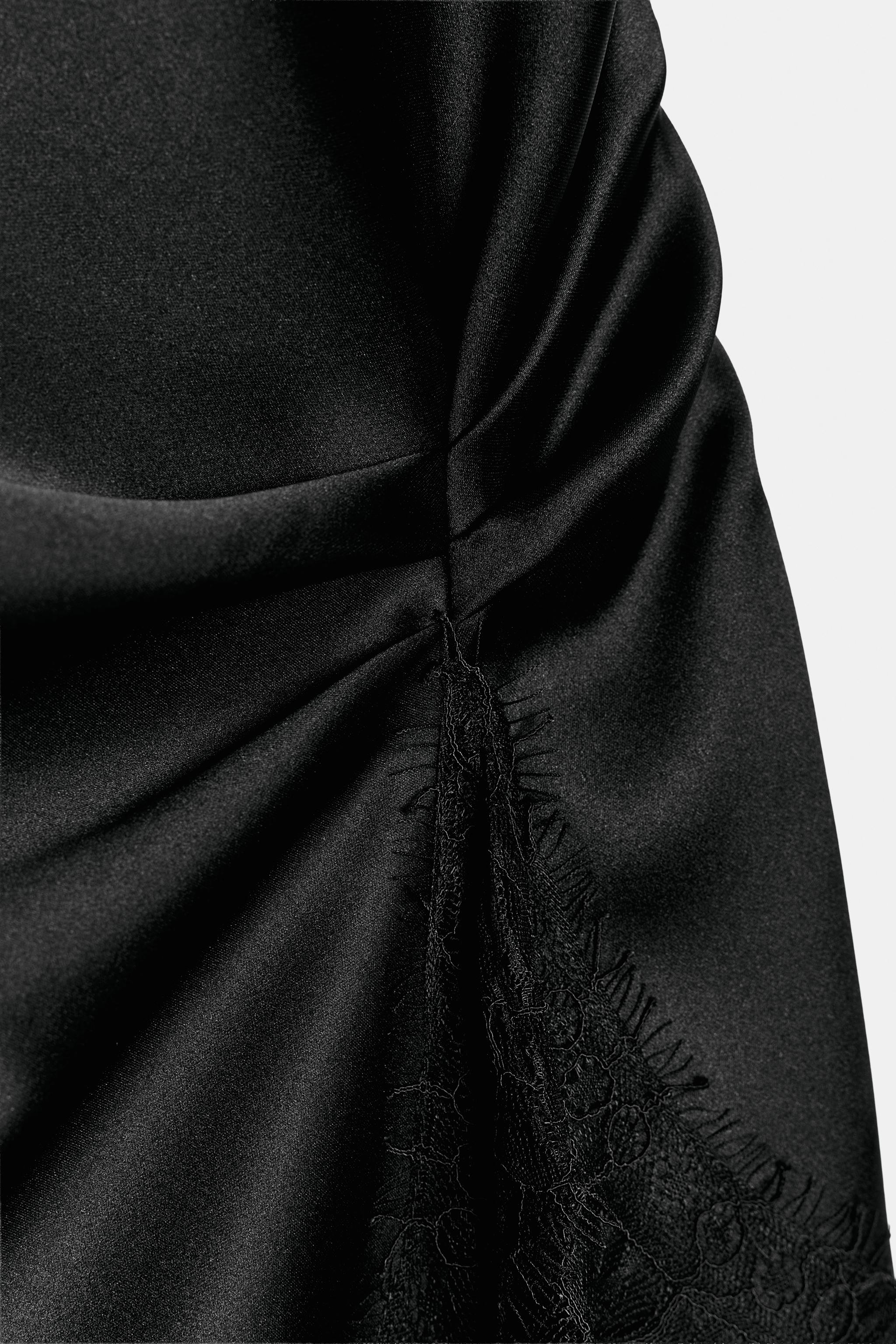 SATIN LACE MINI DRESS