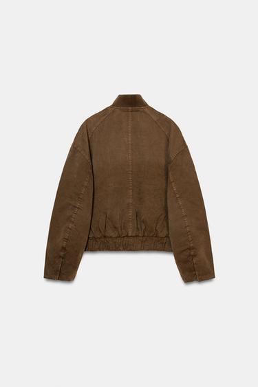 VESTE BOMBER MATELASSÉE - Marron de Zara - Image 4
