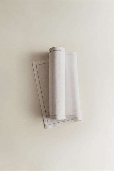 Zara 可重複使用餐巾（20條裝） - 白色 / 灰色
