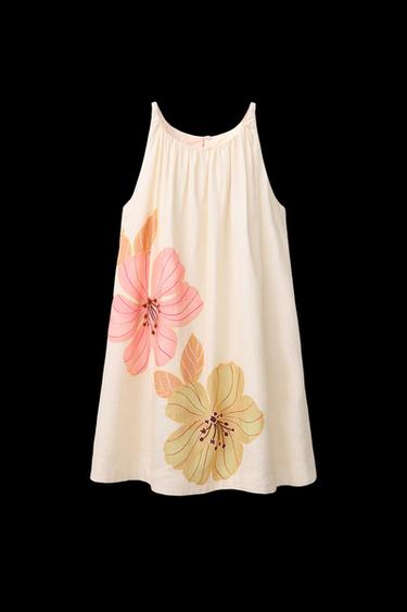 KLEID MIT BLUMENMUSTER - Cremefarben von Zara - Bild 0