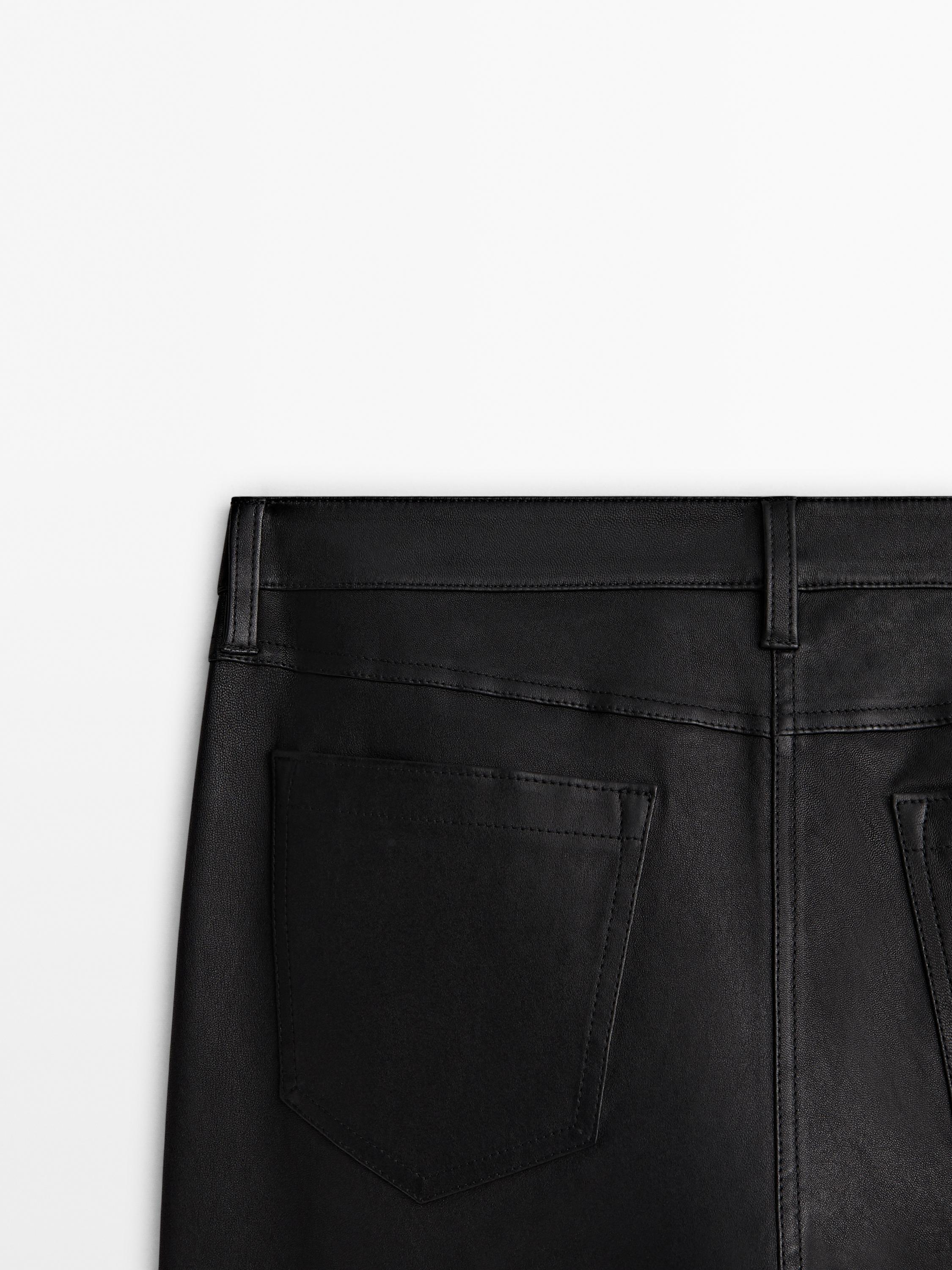 Black nappa leather leggings - Black