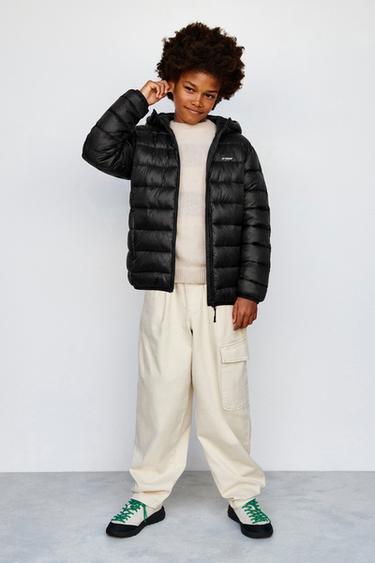 Zara ULTRALIGHT TEXT JACKET - Black
