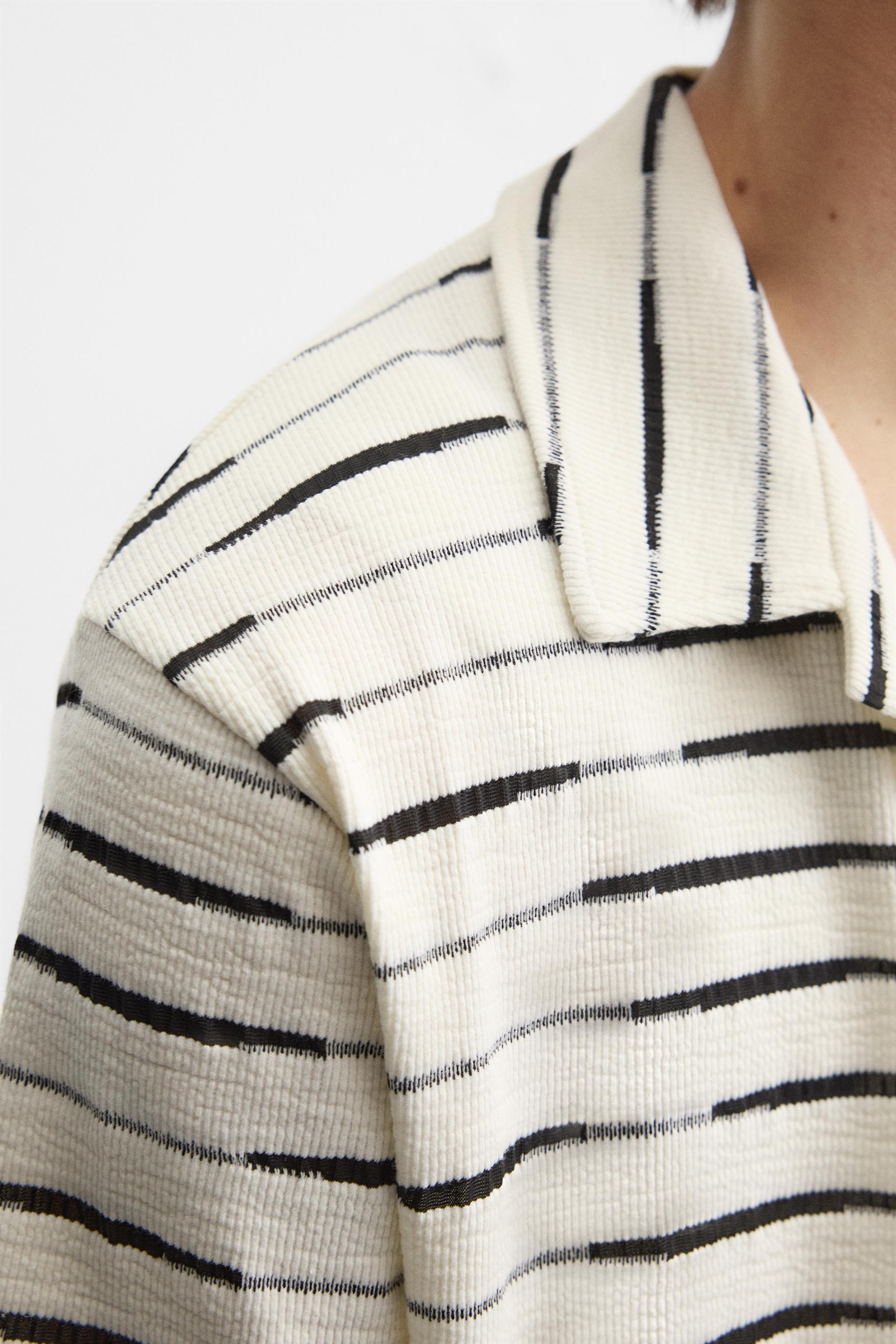CHEMISE EN JACQUARD À RAYURES