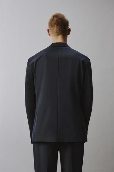 NON-IRON TECHNICAL SUIT BLAZER - Navy blue by Zara - Image 2