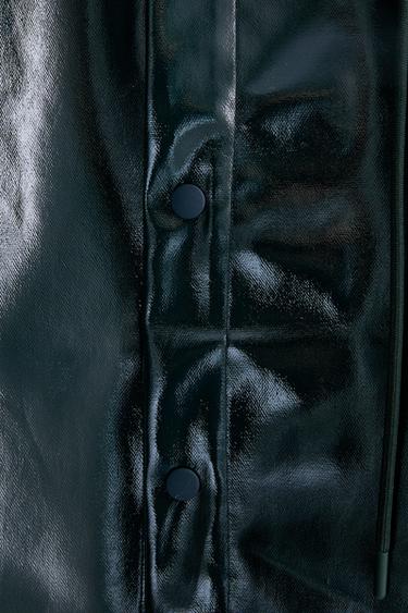 IMPERMÉABLE COURT EFFET VERNI HYDROFUGE - Vert de Zara - Image 3